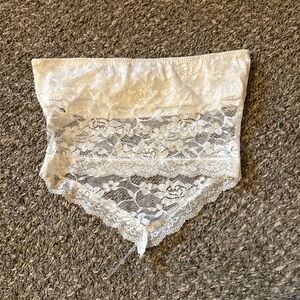 White Lace Bandeau Top (SHEIN)